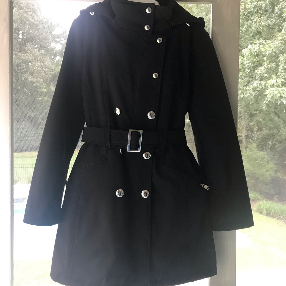 New Calvin Klein Rain coat/coat with detachable hood.